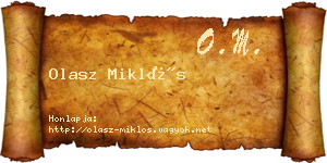 Olasz Miklós névjegykártya